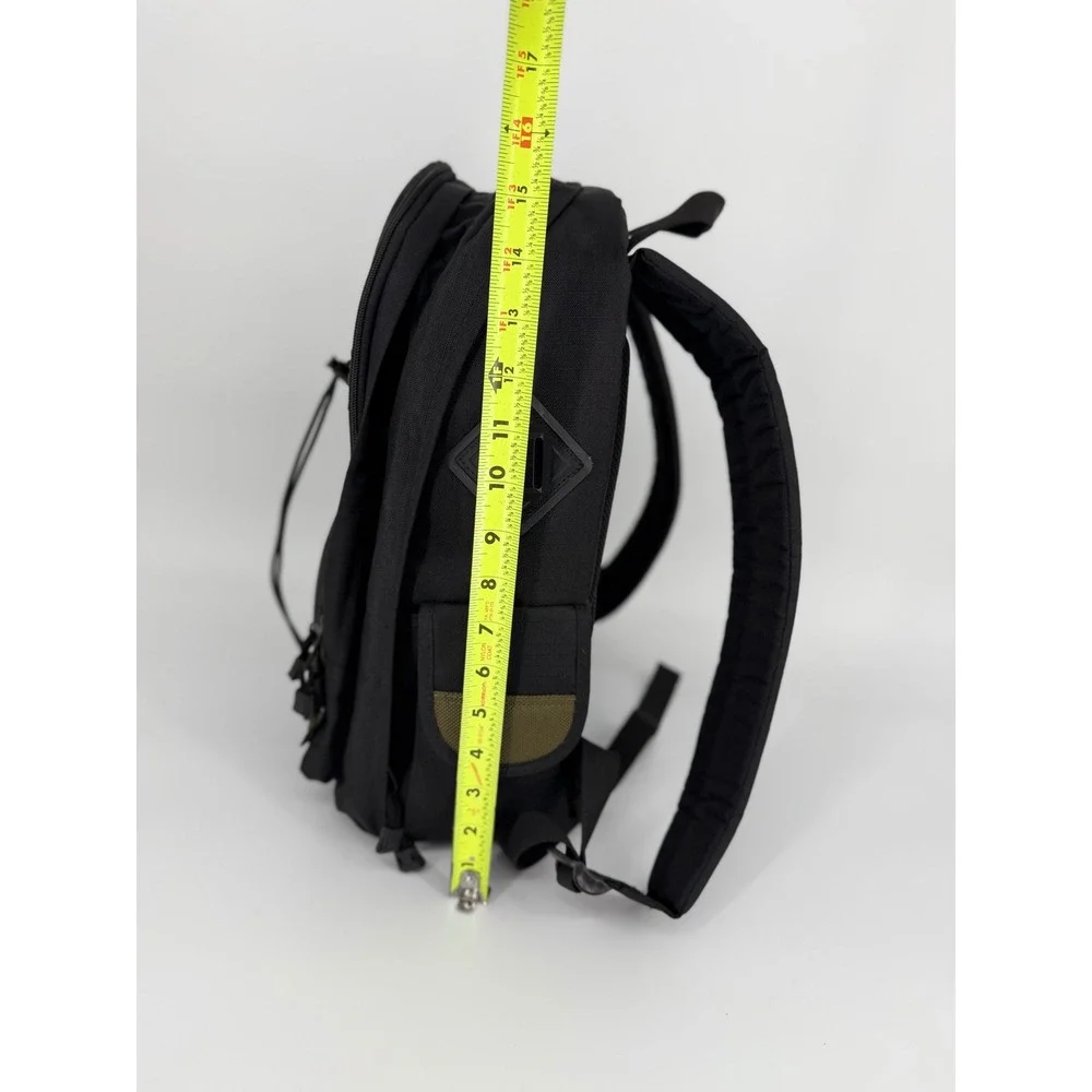 Canon DSLR Camera Backpack Black Olive Green Padded Gear Bag with Bungee Front